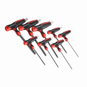 8 Piece T-Handle Ball Ended Hex Key Set in Storage Rack